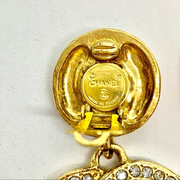 🚫SOLD🚫CHANEL Large Vintage Crystal Bling CC Clip - Picture 6 of 8